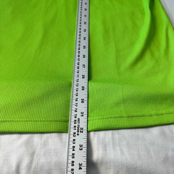 REPP TECH Performance Men's Athletic Polo Golf Shirt Fluorescent Lime Green XLT - Picture 9 of 11